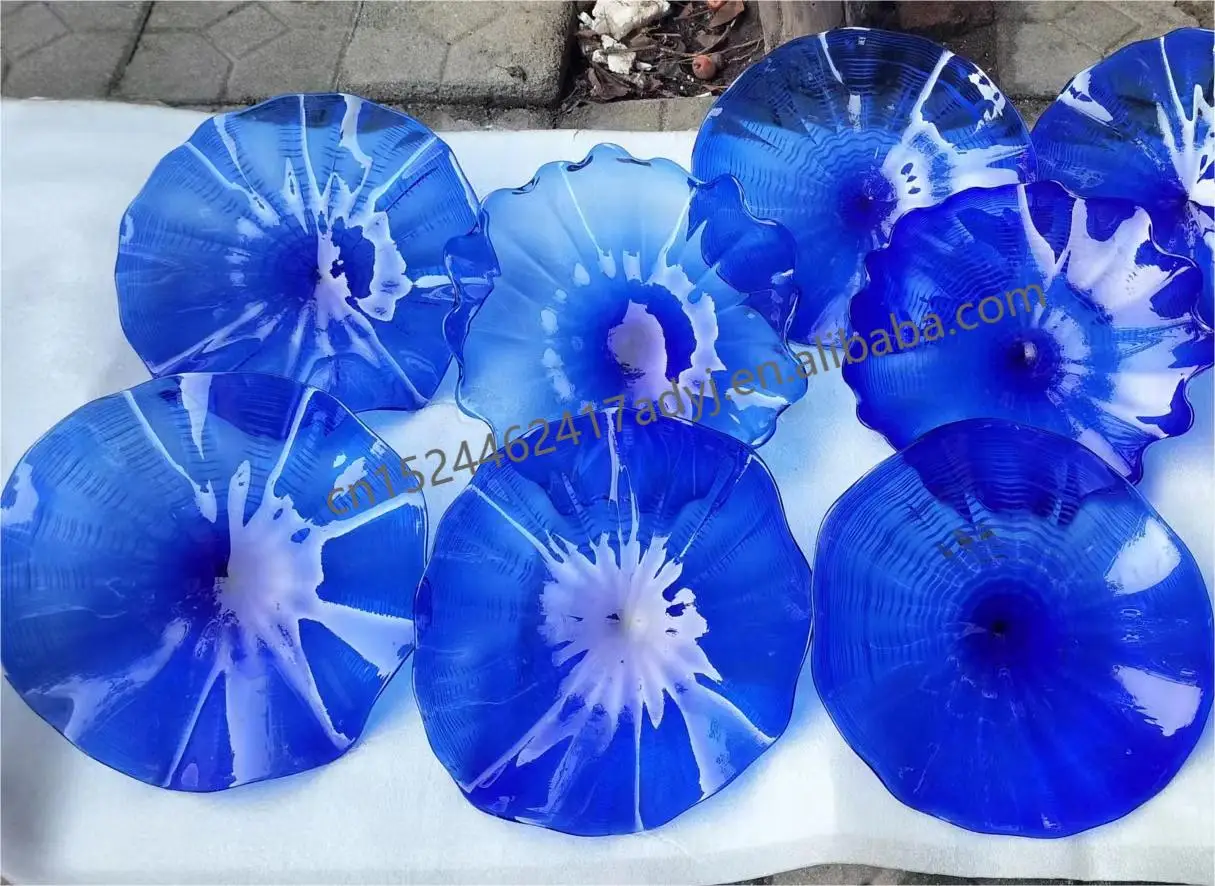 100% Handmade Luxury Wall Art Bedroom Office Home Living Room Design Deco Murano Glass Wall Plates