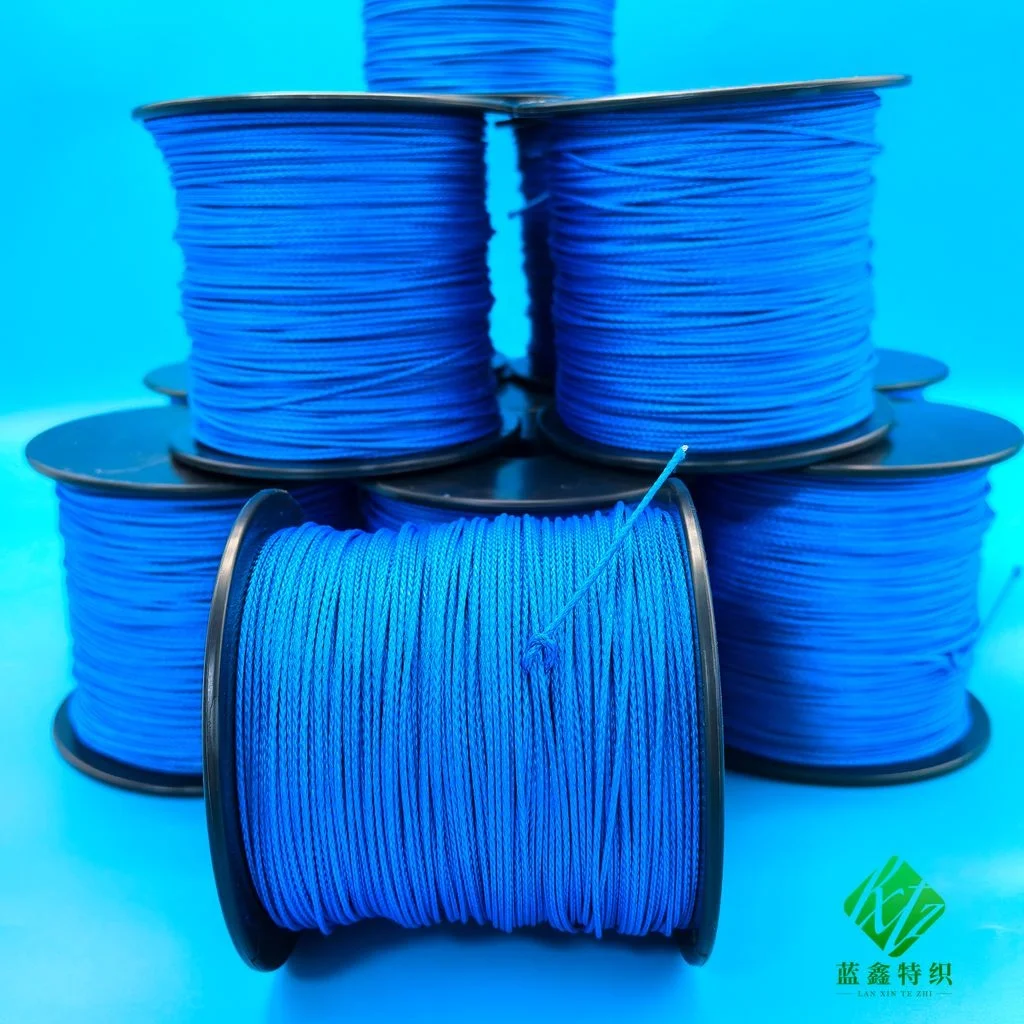 blue dyneemas rope Custom 100% UHMWPE Braided Cord Durable 8 Strands rope for Hammock Kite Fishing ClimbingCamping sufing