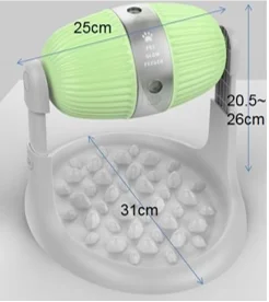 Indoor Drum Leakage Design ABS Cat Dog Iq Training Puzzle Food Dispenser Toy Bottom Valley Slow Eating Plate Pet Bowl Feeder