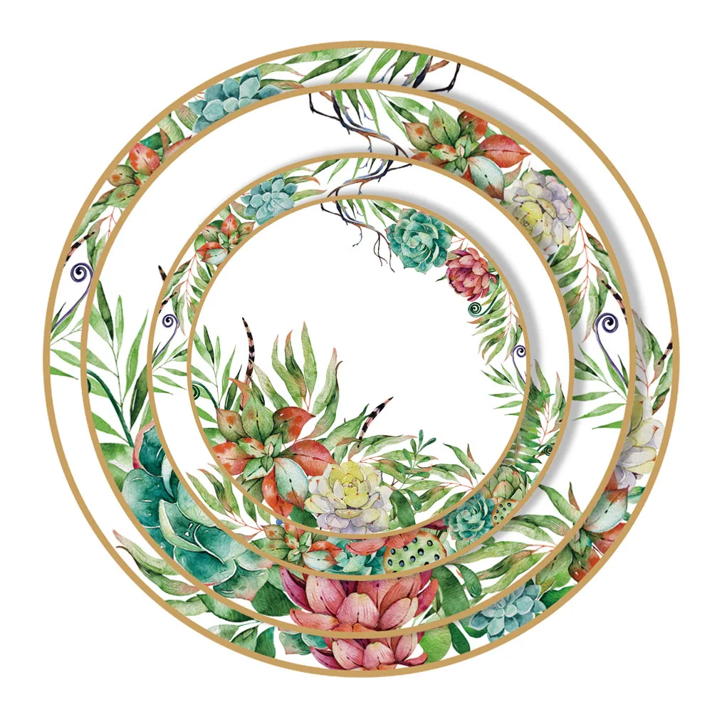 Wholesale round bone china decoration ceramic charger plate dishes for wedding restaurant