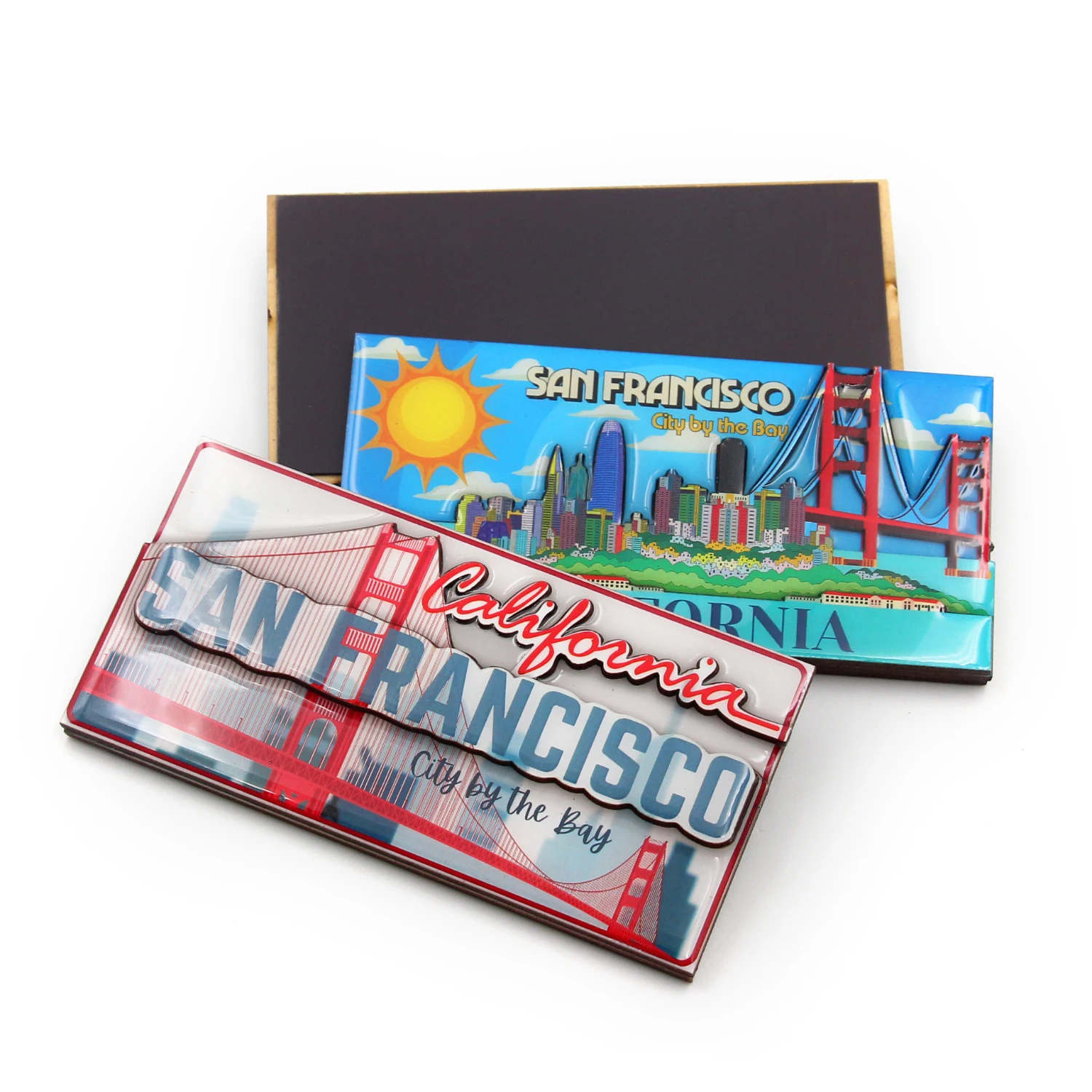Frankfurt Germany City Magnet Manufacturer Natural Customized Souvenirs Wood Mdf Fridge Magnet