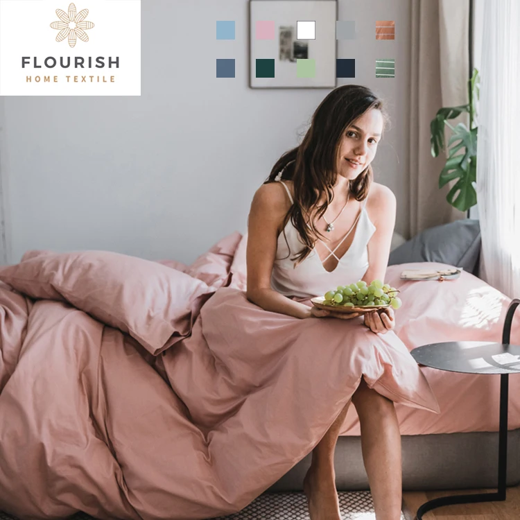 Flourish Dekbedovertrek Linen Housse De Couette Quilt Duvet Floral  100% Cotton Copper Duvet Cover Sale Comforter Set Bedding