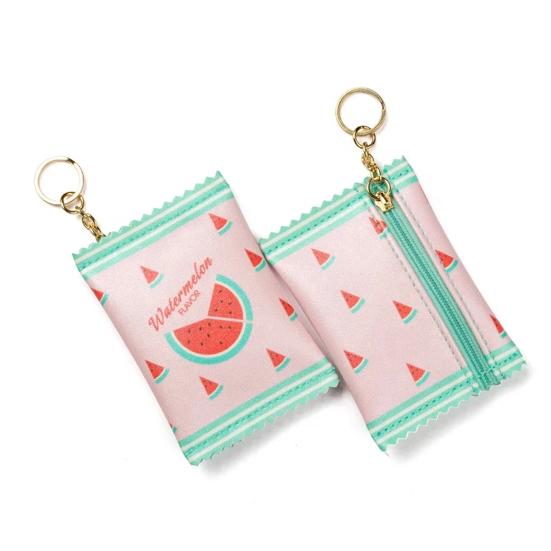 Cute Mini coin case Eco-friendly leather coin purse Change Purse with zipper for keychain