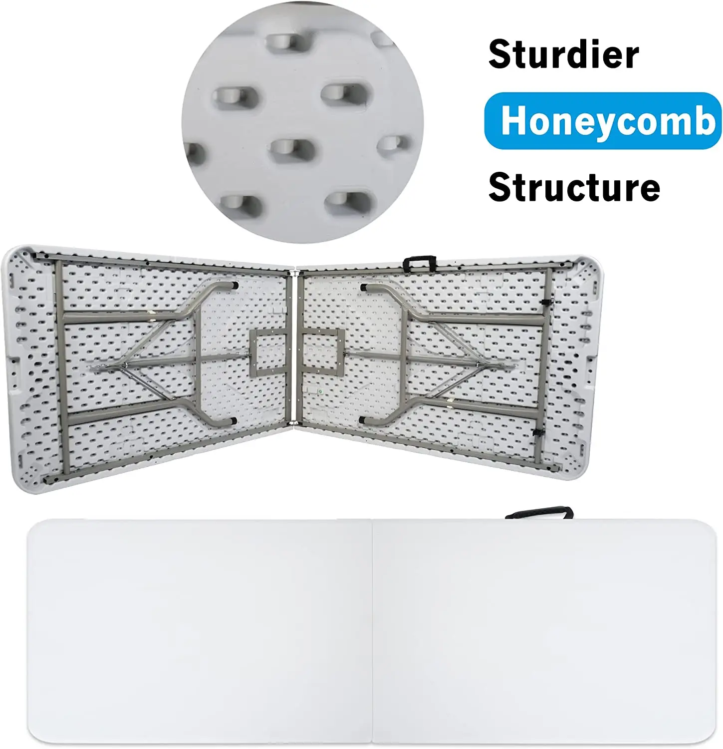 Wholesale factory portable picnic outdoor plastic 72inch folding table banquet rectangular dining 6ft plastic folding table