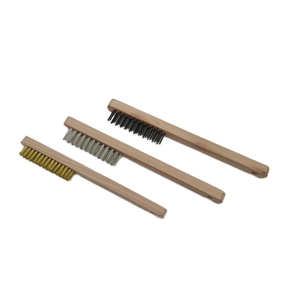 Wholesale Wooden Handle Brass Steel Wire Brush