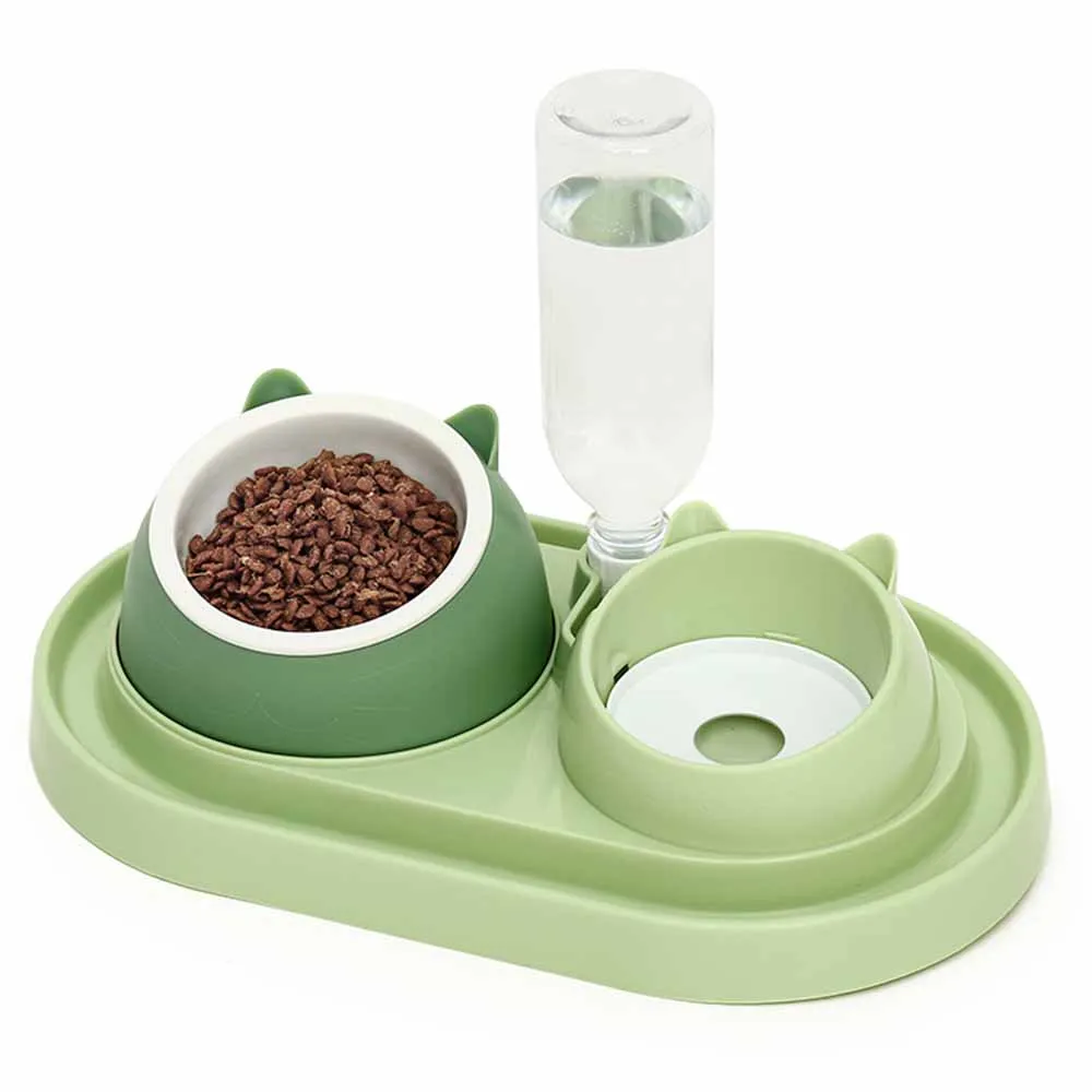 Customized Hoopet Eco Friendly Automatic Slant Tilt Pet Dog Cat Feeders And Drinkers Bowl