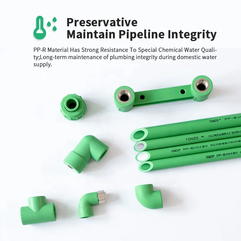 Hot Sale In Europe Ppr Raw Material White Colour Plastic Al Ppr Pipes With Fitting Price List For Hot And Cold Water
