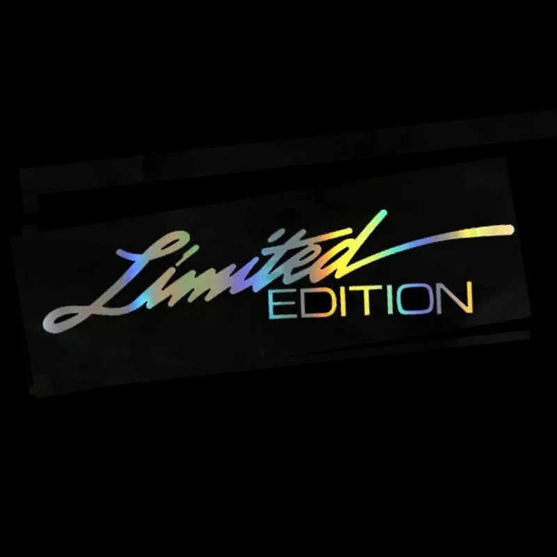 16*4cm Creative Car Stickers LIMITED EDITION English Sticker Fashion Auto Body Glass Decoration Reflective Laser Decal