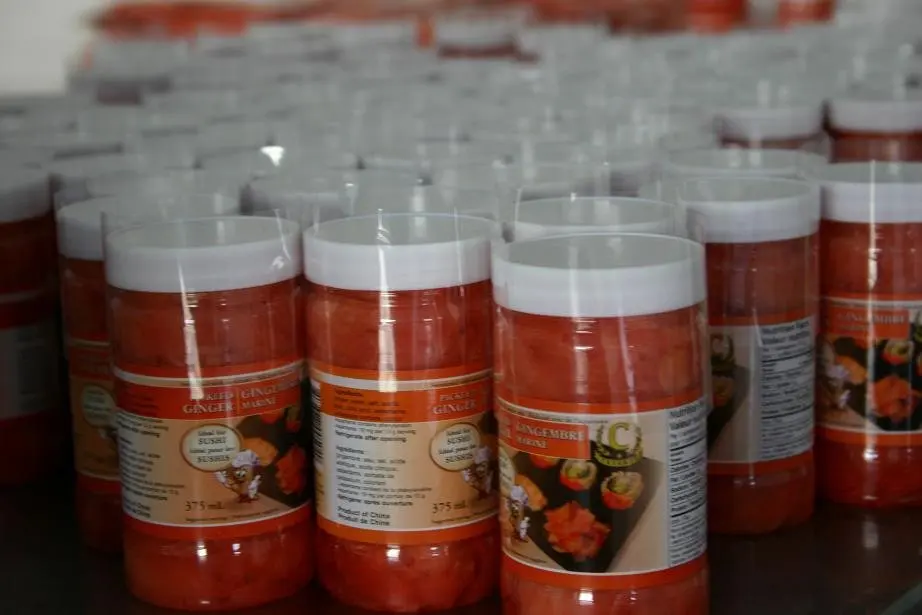 
180-360G/plastic bottle EU recipe Chinese Mature New Pickled Sushi Ginger White Pickled Sushi Ginger Pickled Sushi Ginger 