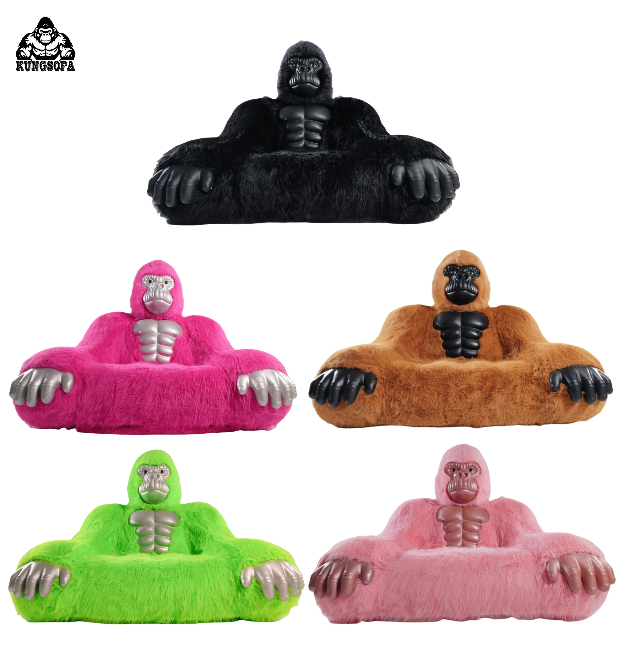 Factory Animal Shaped style 2025 cheap price realistic and comfort Giant Gorilla sofas King Kong Funny Furniture