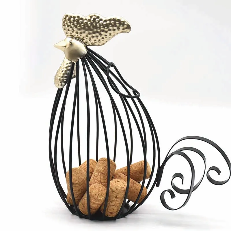 Оптовая продажа, металлический подарок на новоселье, Декоративная пробка для вина, декоративный держатель для кошачьего вина