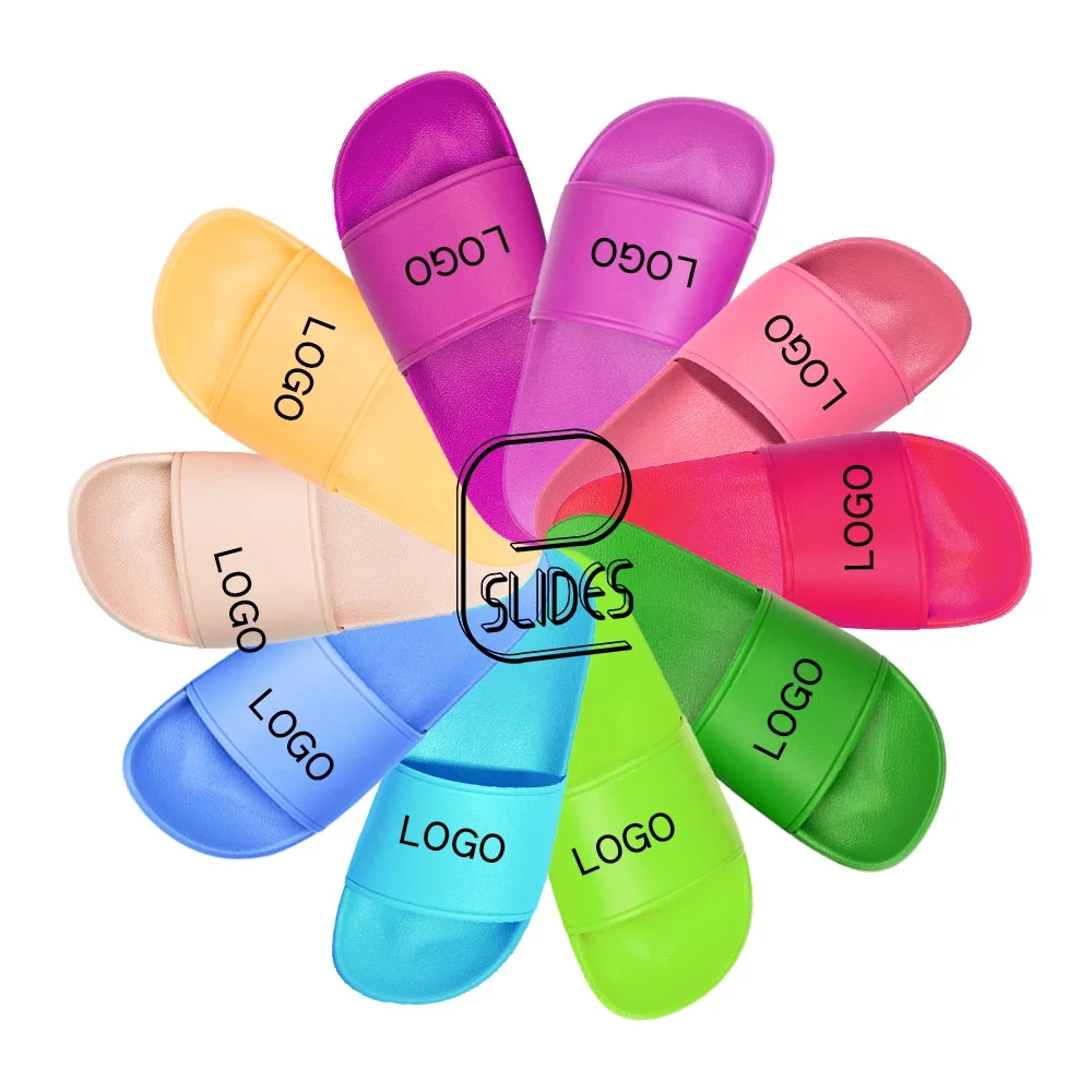 Оптовая продажа, дизайнерские детские сандалии с резиновым верхом и принтом логотипа, унисекс, детские сандалии из ПВХ на заказ, тапочки для женщин и мужчин