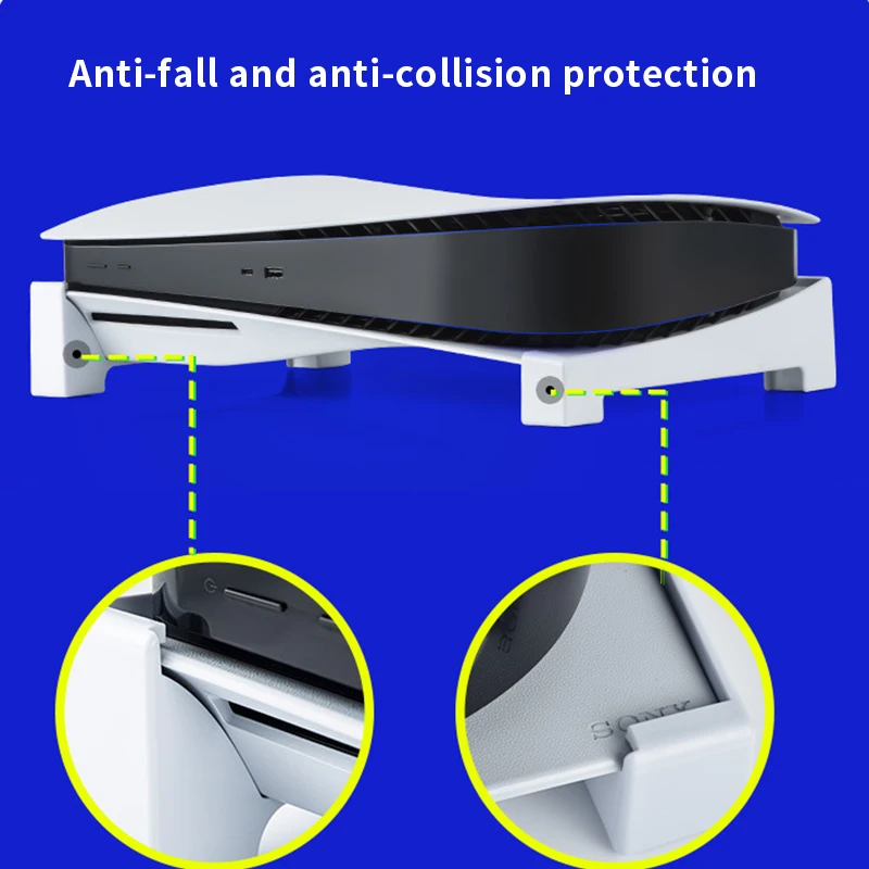 PS5 Console Cooling Horizontal Stand Holder Bracket for Playstation 5 PS5 Game Accessories Black CD-ROM version