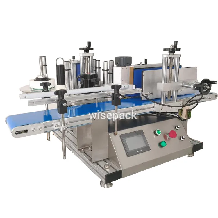 Table top round pet can metal tin can labeling machine