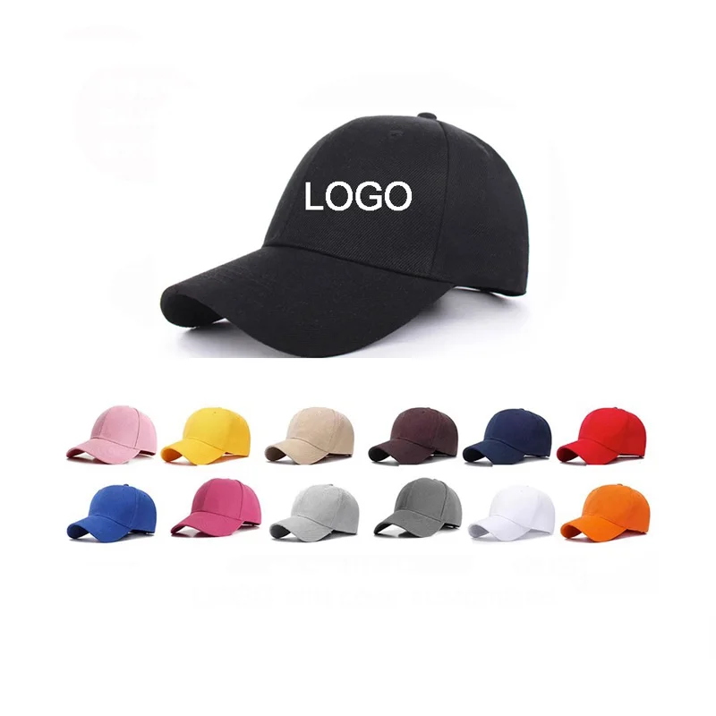 Wholesale Acrylic Cotton Custom Logo Printed Advertising Travel Blank Sports Hats And Caps Embroidery Logo Cap For Men Women
