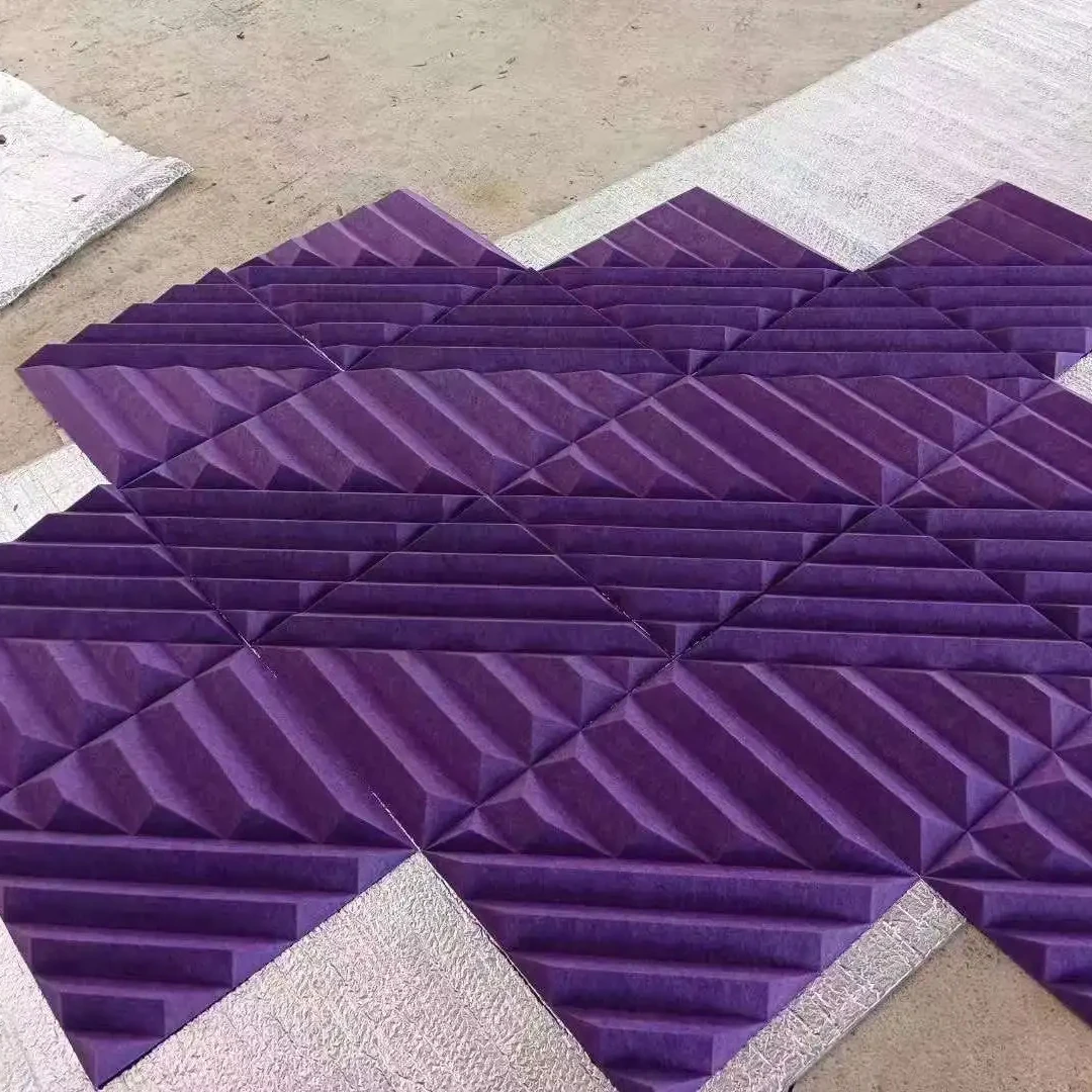 100% Polyester Felt Noise Reduction Environmentally Best Price Acoustic Soundproof Studio Soundproof PET Panels