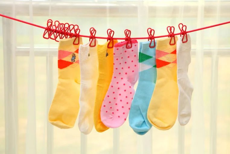 Hot selling 185cm Portable Multifunctional Drying Rack Clips Cloth Hangers Steel Clothes Line Pegs Travel Clothespins