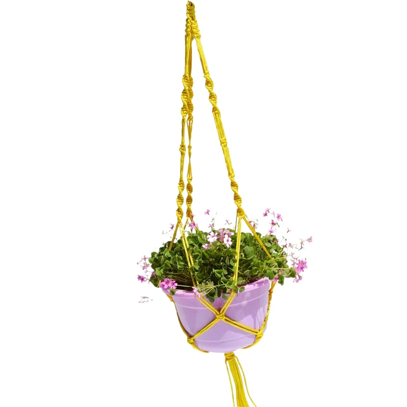 shenglong thick color twine hanging basket net flower wall pot hand-woven