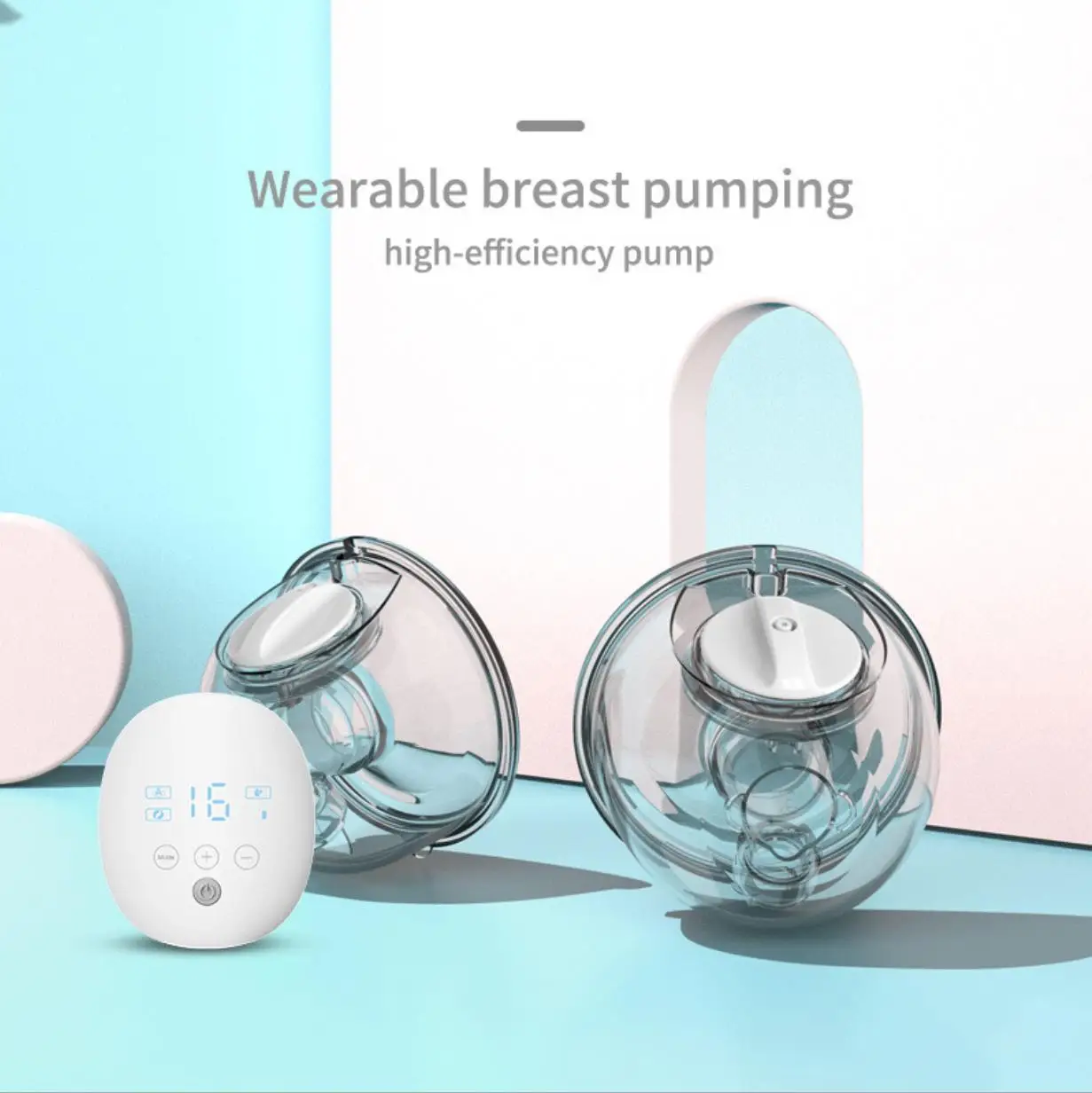 Double Breastpump Wearable Quiet Breast Pumps Automatic Hands-Free Breast Feeding Pumps Painless Strong Suction Breast
