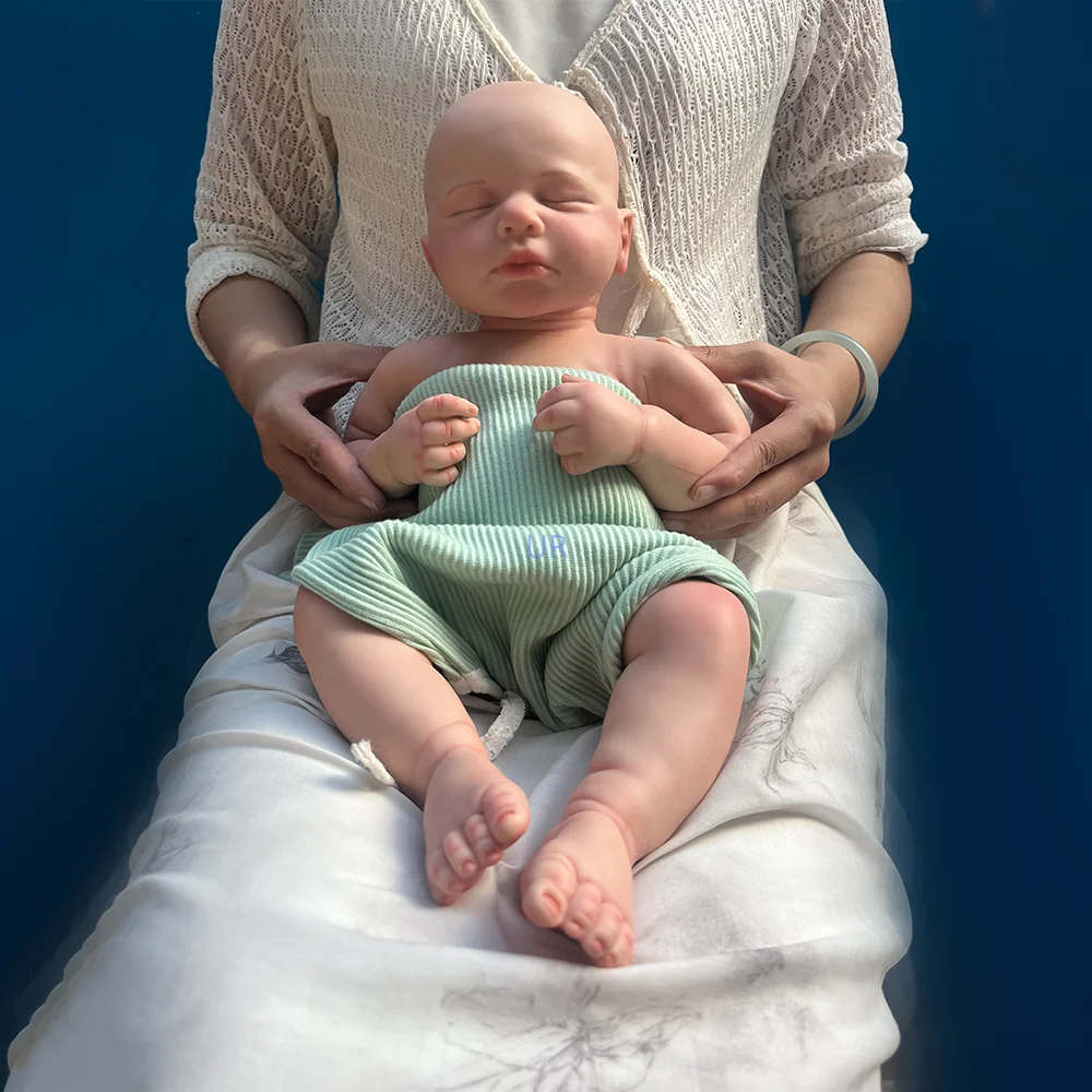 20' Loulou Sleeping Girl Full Silicone Reborn Baby  Flexible Limbs Waterproof Toy Kid Gift Reborn Collector Teaching Aids