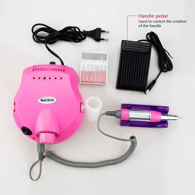 35000 RPM Electric Nail Drill Machine Equipment Mill Cutter Sets for Remove Nail Polish Manicure Pedicure File Tool Professional