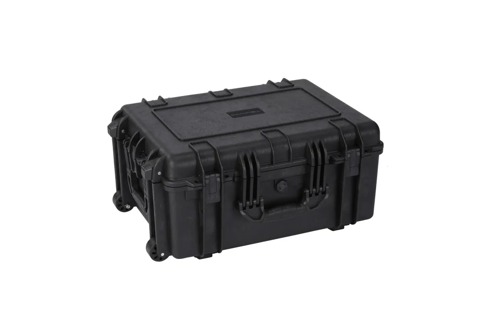large storage trolley tool case waterproof tool box on wheels black plastic storage box