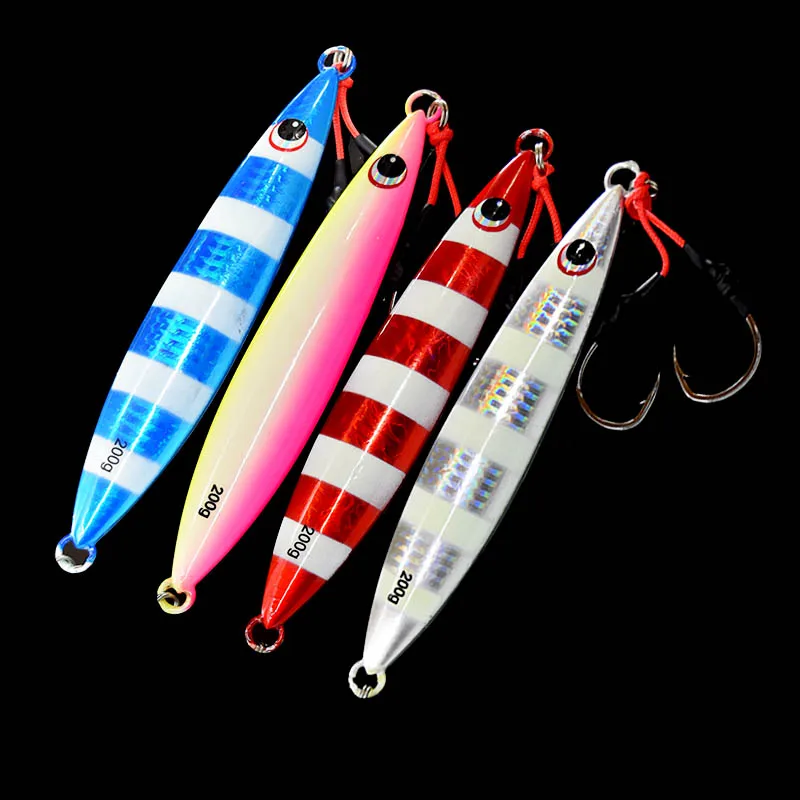2022 New fishing luminous deep sea speed casting lures jig metal jig lure atmosphere jigs with fish bone