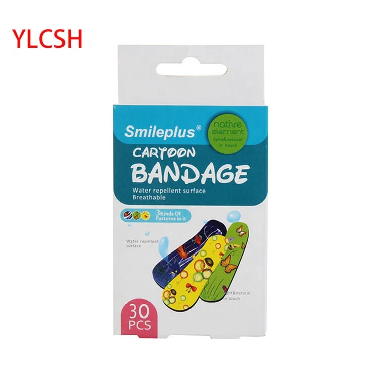 OEM services cartoon printing custom baby band aid  Medical Custom Printed Color Logo Band Aids Design