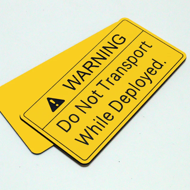 Warning Safety ABS / Phenolic PV Solar Label Tag for Electrical Danger High Voltage