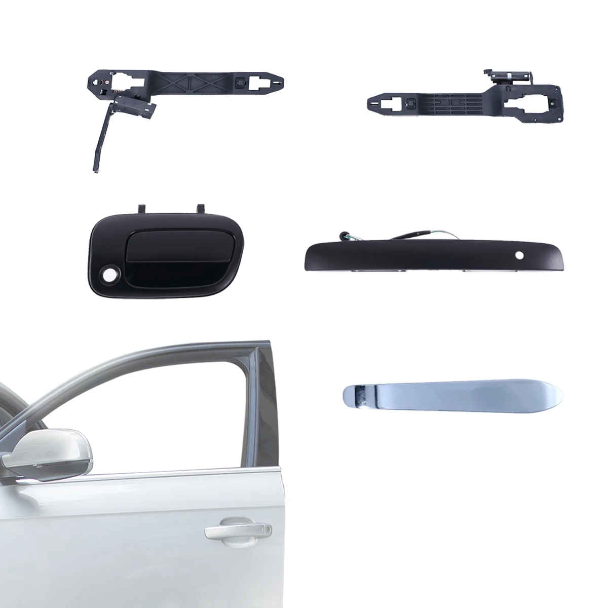 Car Exterior Door Handle 69211-12220-C2 Front W/ Keyhole Cover For Yaris Sedan, Hatchback 07-11