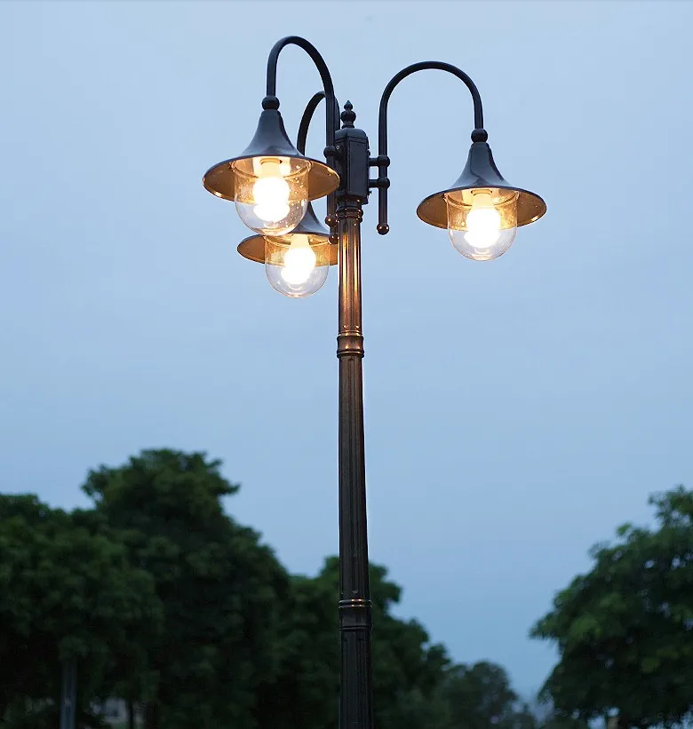 China supplier villa retro waterproof lawn lamps outdoor LED street light high pole 3 meters residential 220V garden lights