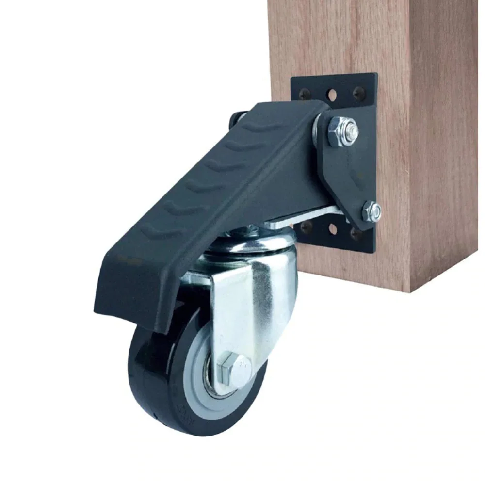 Workbench Stepdown Caster, 600 Lbs Set of 4 Durable Heavy Duty Furniture Wheels Construction PU Wheels