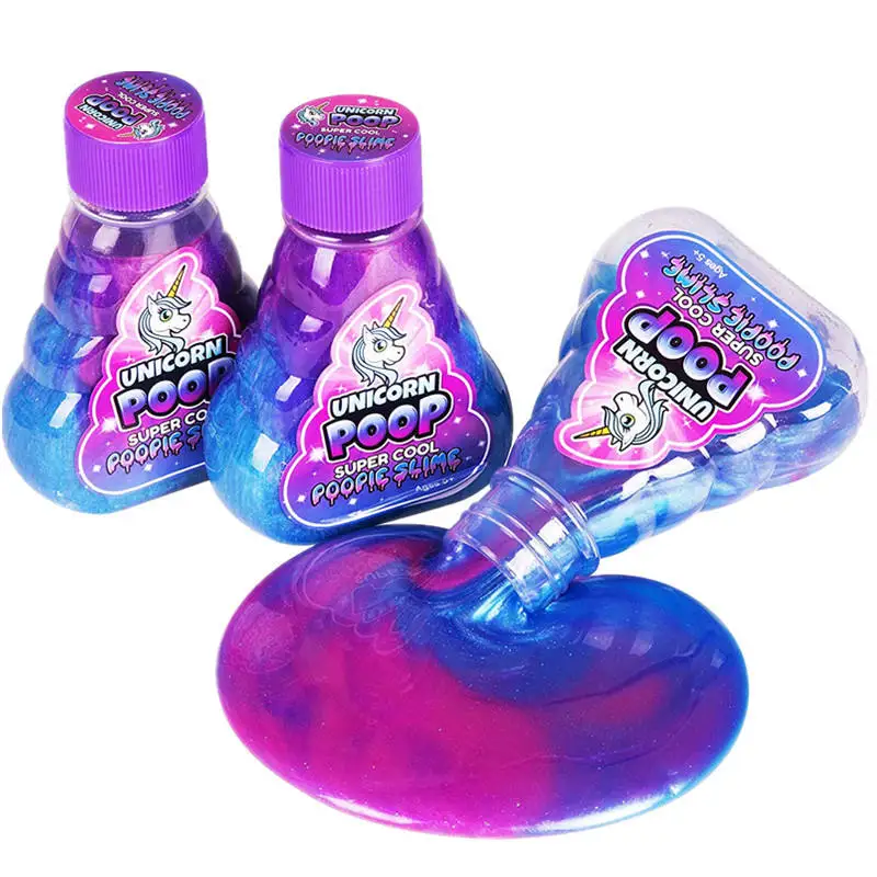 2024 Trend Products Kids Diy Playing Set Galaxy Poop Slime Direct Sale Crystal Galaxy Slime Glitter Putty Animal Poop Slime
