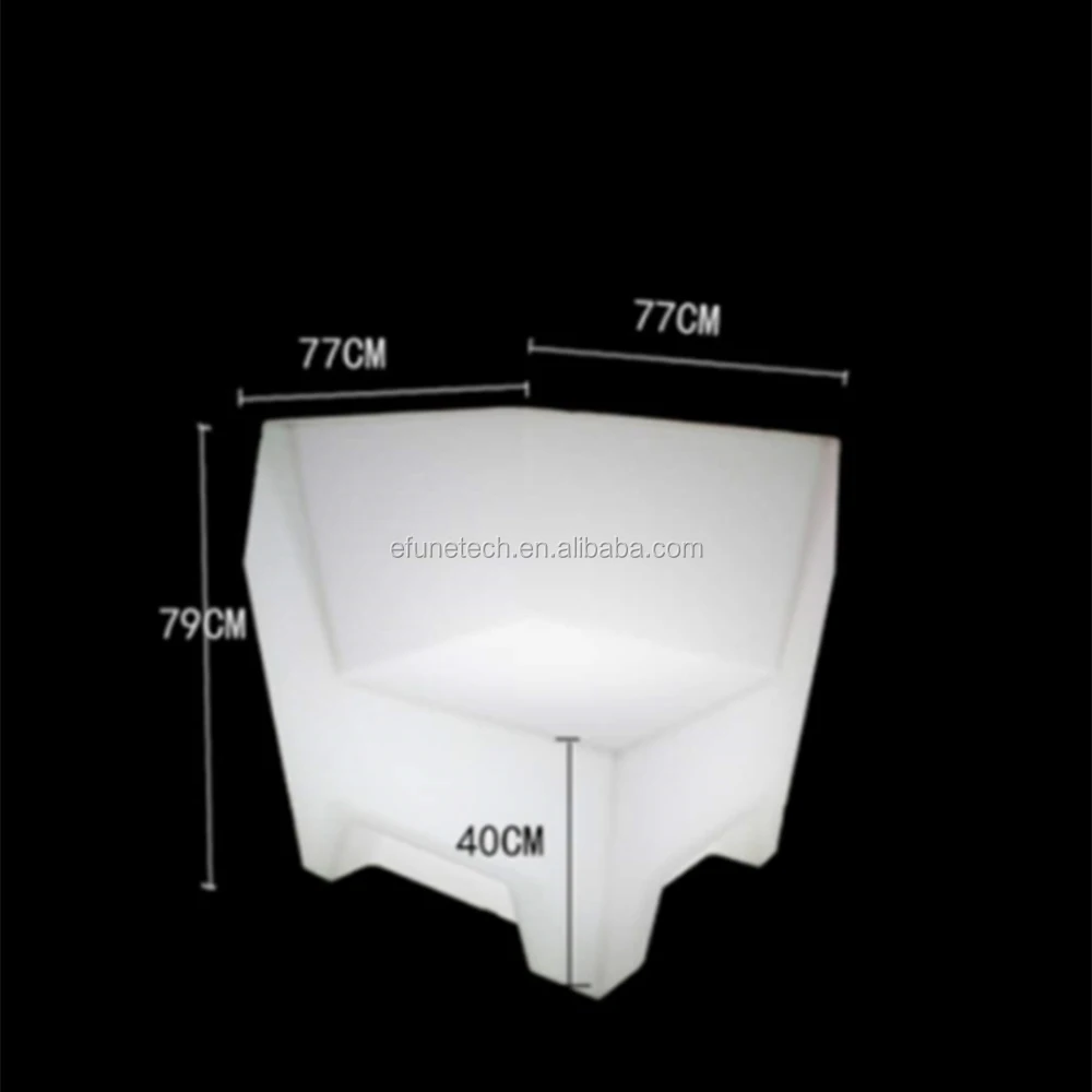 Nightclub KTV Modern Furniture Remote Rgb Color Illuminated Led Salon Events Bar Sofa Seat Light Up Led Sectional Sofa