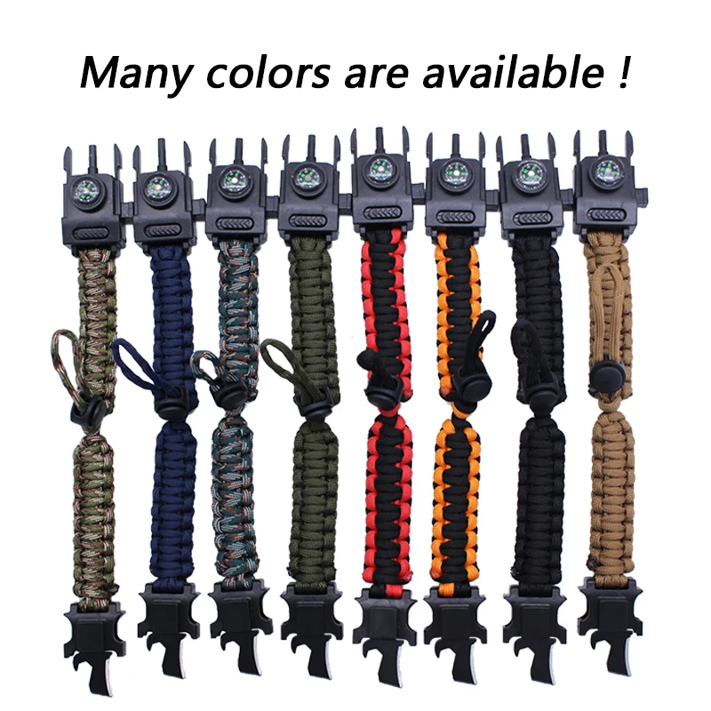 
Manufacturer OEM Adjustable LED Paracord Survival Bracelet Logo 