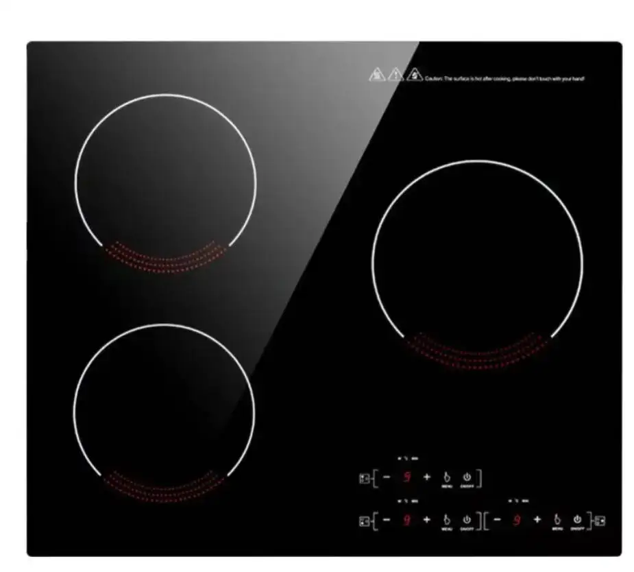 Household Efficient Three Burner Ceramic Cooktop Stove for Home Cooking