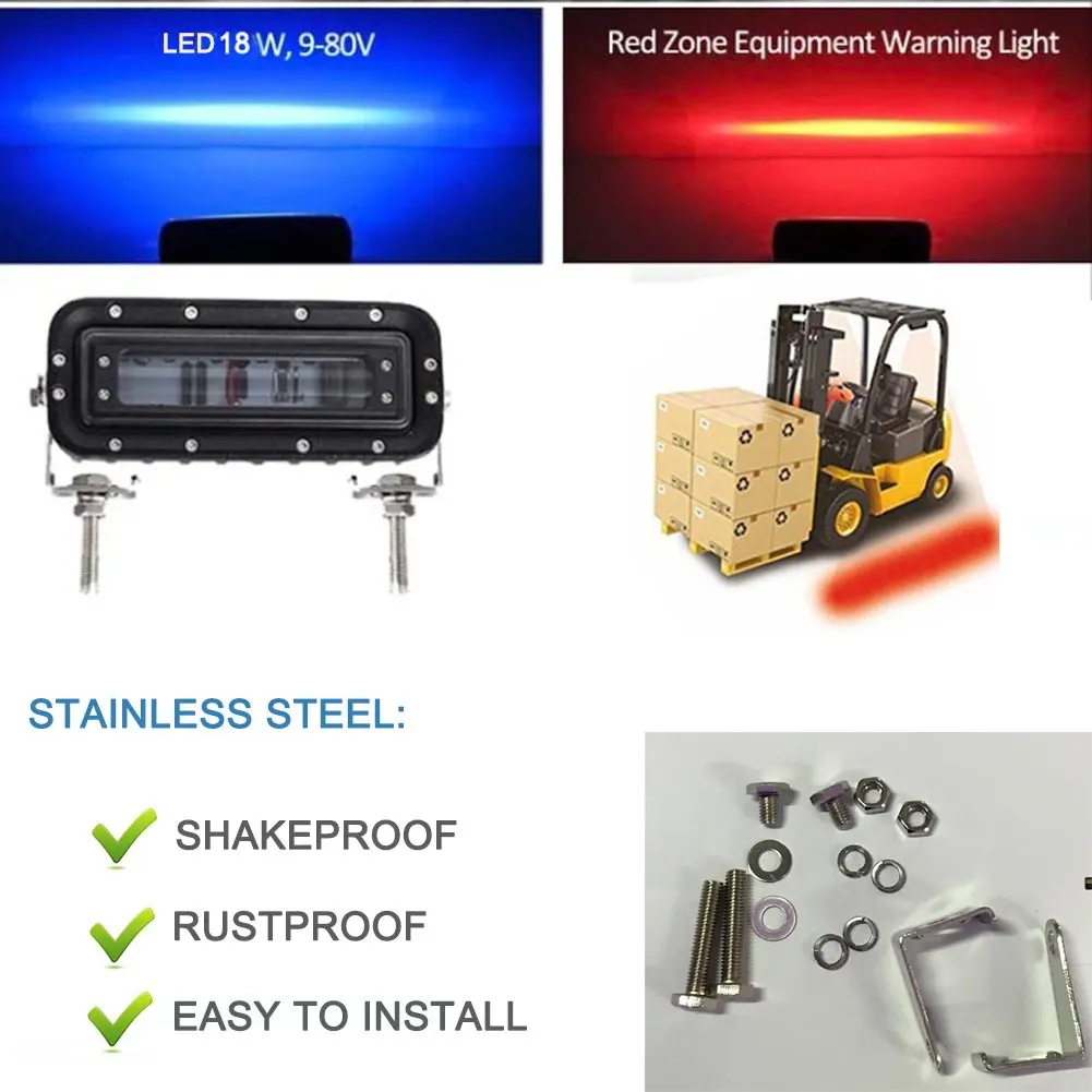 LED Warning Light Safety spot blue light Red Zone Forklift Flashing Emergency Car Truck Beacon Lamp Traffic Light