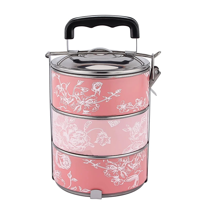 Multi Layers Tiffin Carrier Lunch Box Food Container Stainless Steel Insulated Food Carrier steel food container