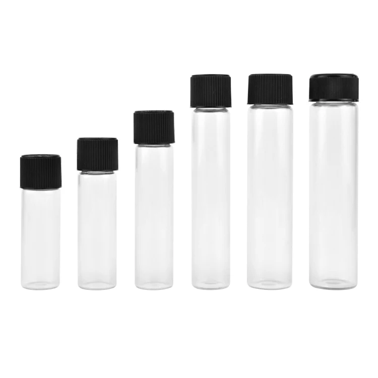 child resistant airtight colorful flat bottom mini small round clear vial sealing cigar cr glass tube