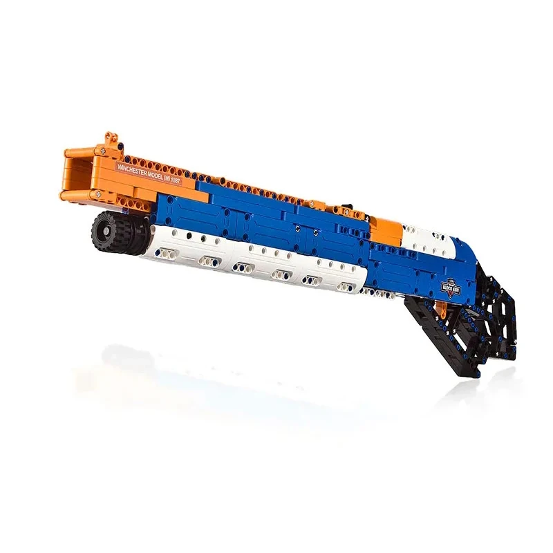 C81004 Cada Winchester M1887 Bulletable Lever Shotguns Weapon Model DIY Military Assembly Building Block Brick Toy Gun Sets