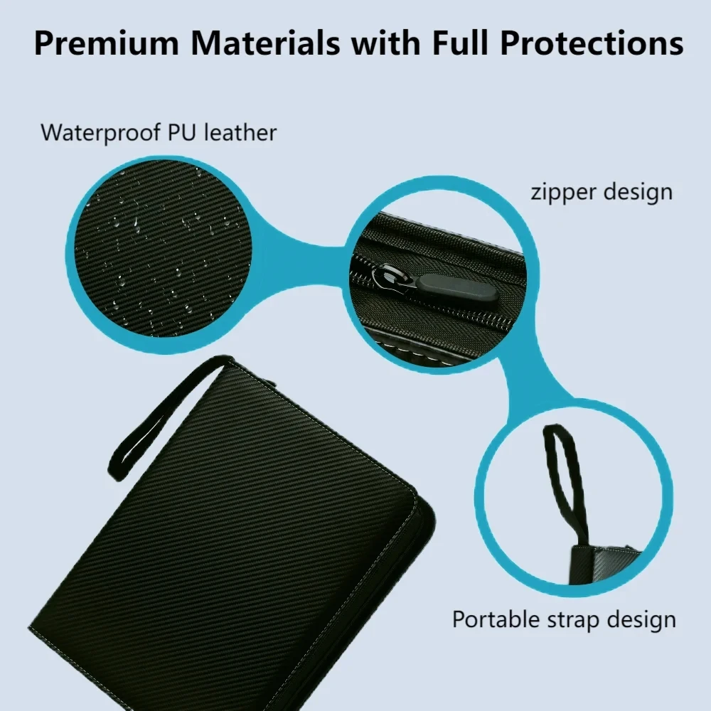 900 Pockets Card Binder with Sleeves for Trading Baseball Card Binder Carrying Organizer for Sports Card and TCG
