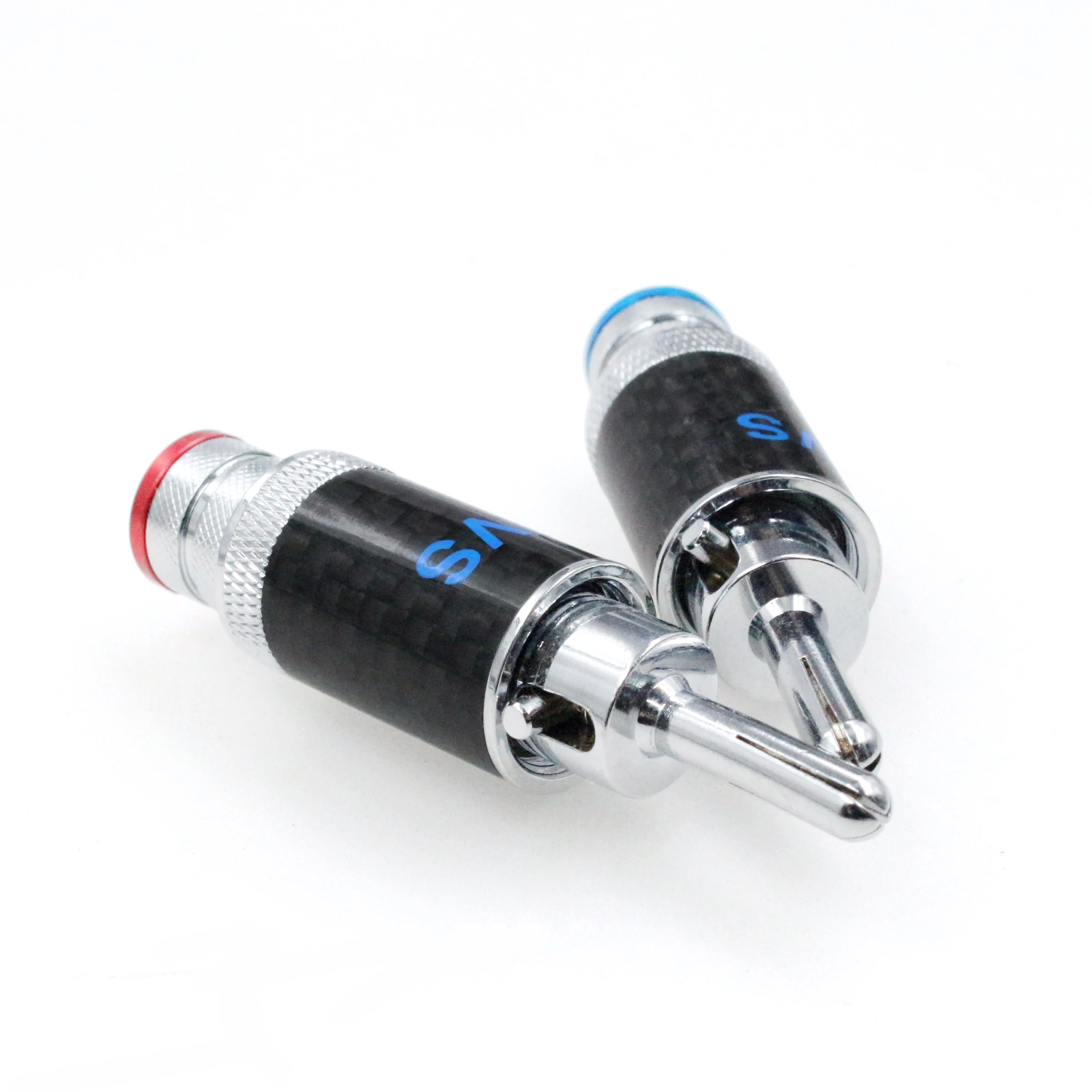 MVS pure copper gold-plated banana head Y pin plug welding-free audio amplifier terminal block speaker cable plug