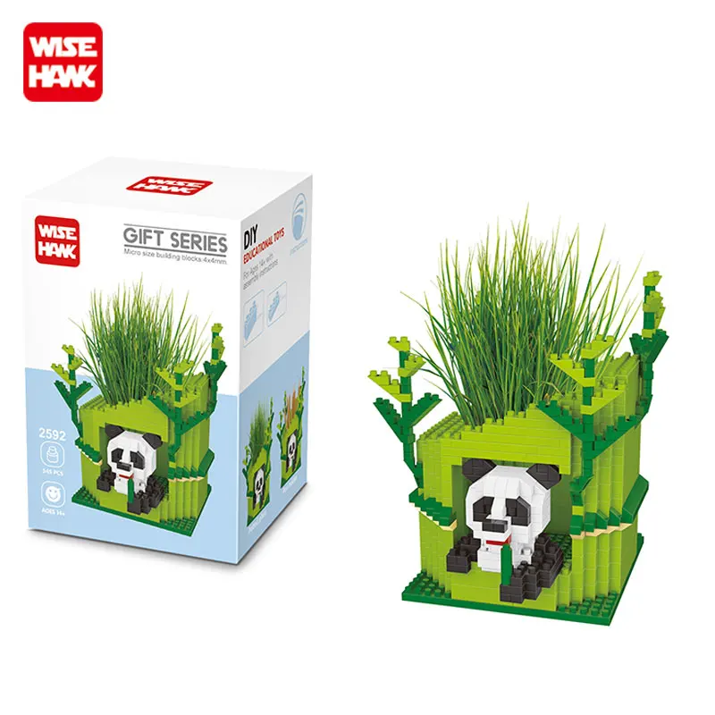 Wisehawk kids Christmas DIY zoo animal panda toys set mini building blocks for adult