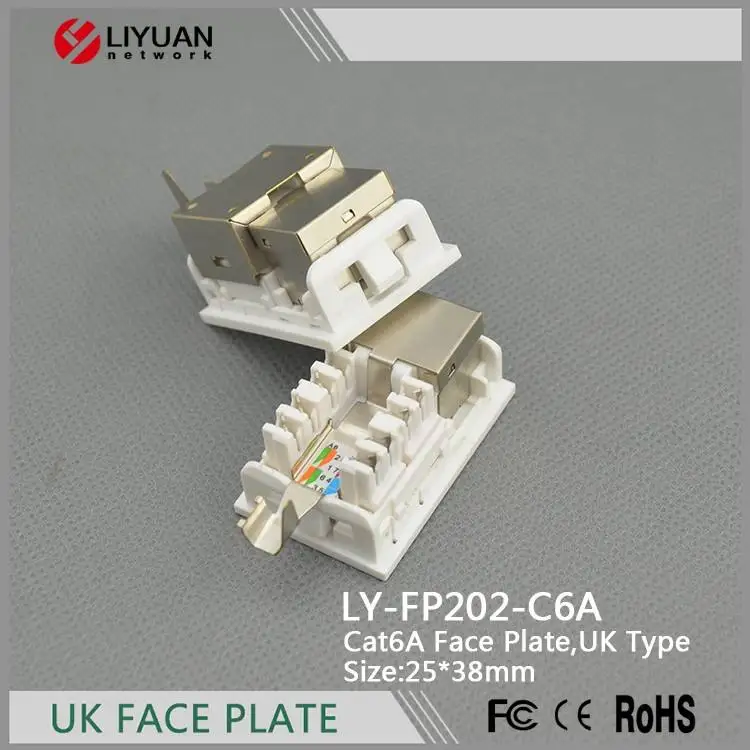 25*38MM UK STP network faceplate RJ45 faceplate