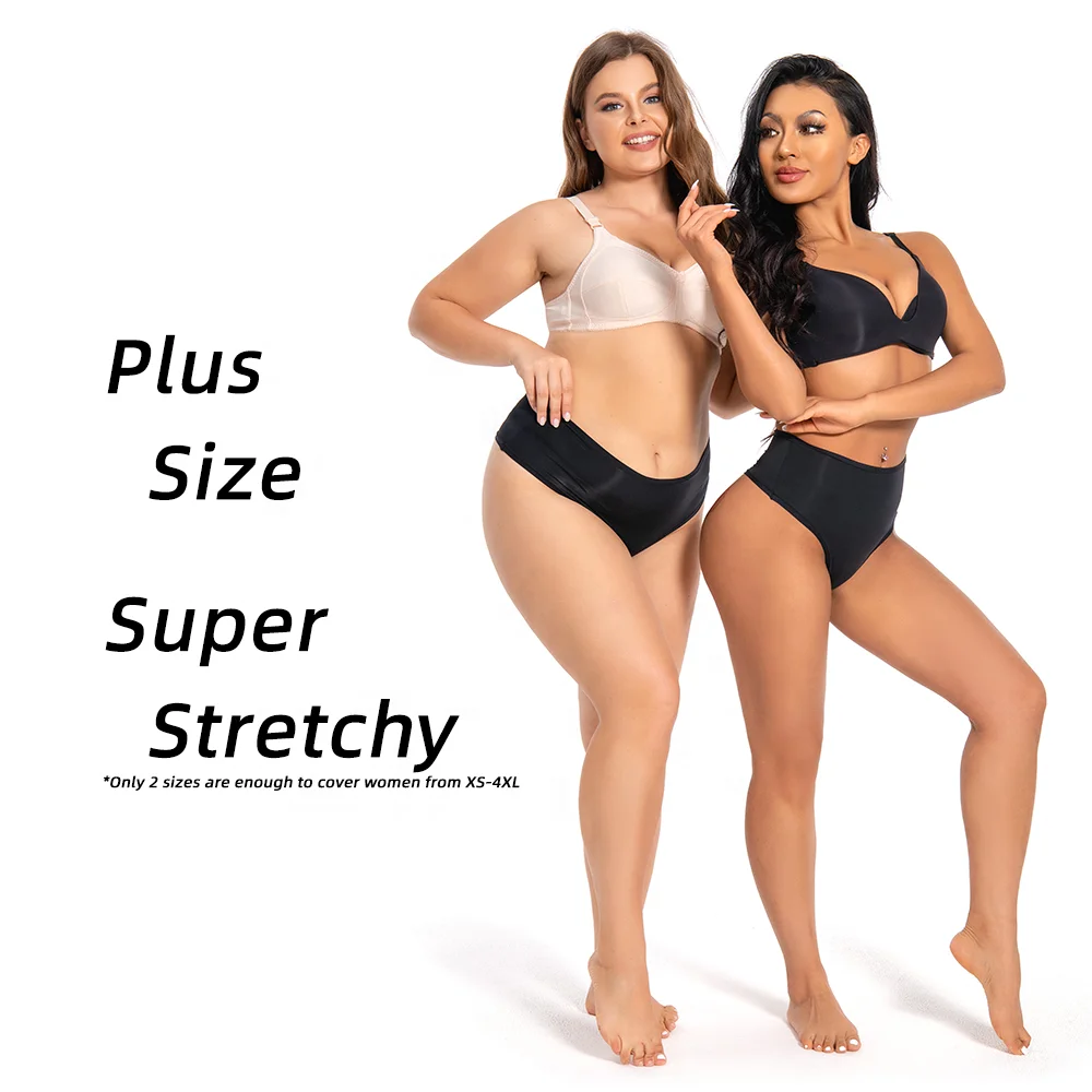 Shanhao Plus Size Incontinence Underwear Light Flow Leakproof Thong Cooling Underwear Ice Silk Womens High Waist Period Panties