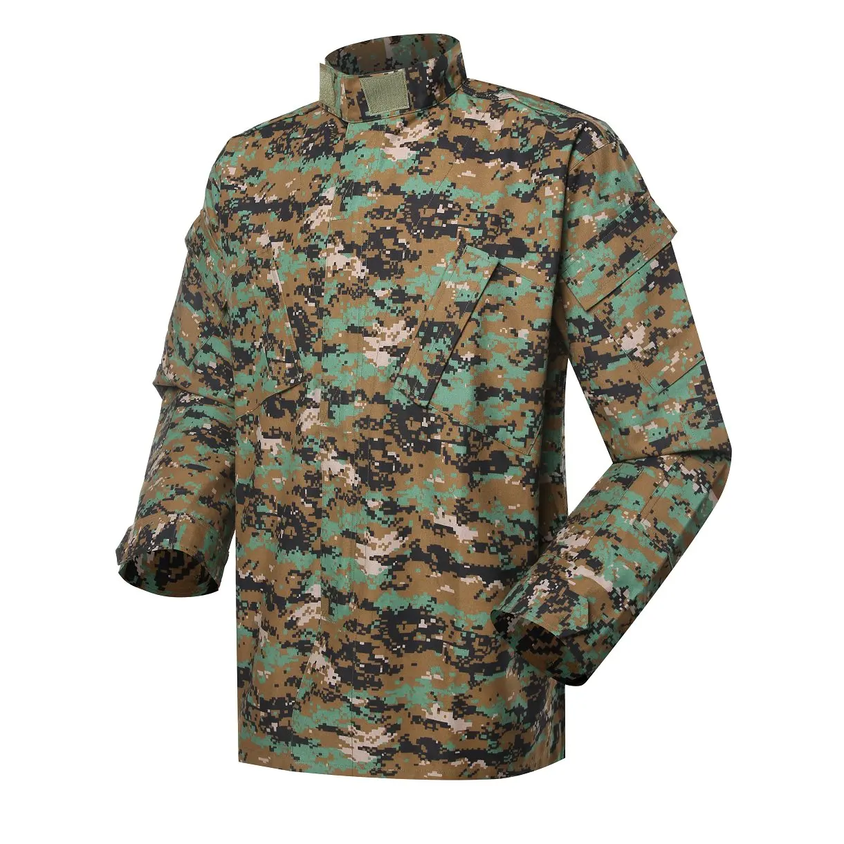 230gsm TC Polyester Cotton Twill  Digital Woodland Camouflage Pattern ACU Uniform
