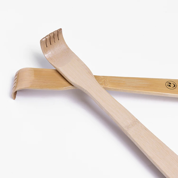 
Simple Bamboo Massager Back Scratcher Long Wooden Itch Massage Body Itch Scratcher With Red Rope 