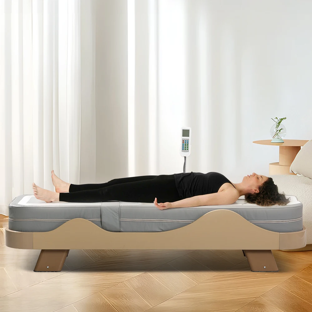 Manufacturers Wholesale Portable Natural Jade Stones Eiectric 4d heating shiatsu Multi-function massage bed with Music