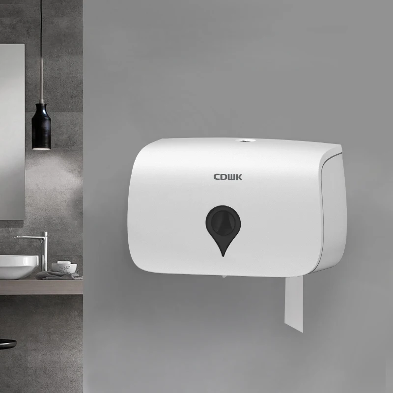 CDWK tissue holder standing toilet paper holder bathroom with phone shelf