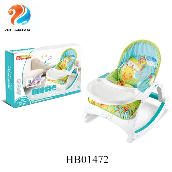 
Newborn to Toddler Musical Portable Rocker Baby Dinner Chair Baby Care Rocking Chair For 0-18 Month with vibration 